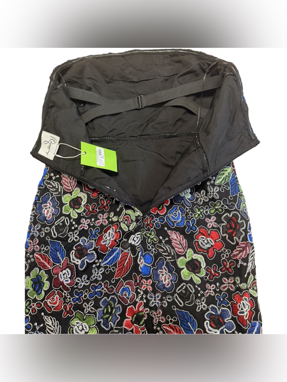 Sam Edelman Womenโs Floral Embroidered Strapless Mini Dress Size 8 NWT - Picture 7 of 10